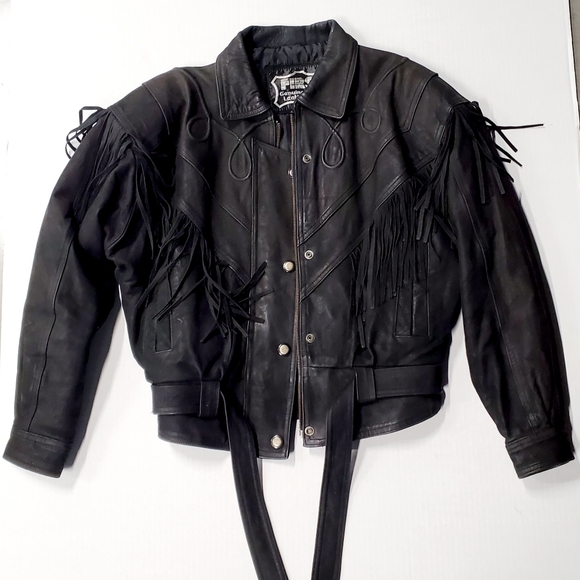 Jackets & Blazers - Leather Motorcycle Jacket Women small